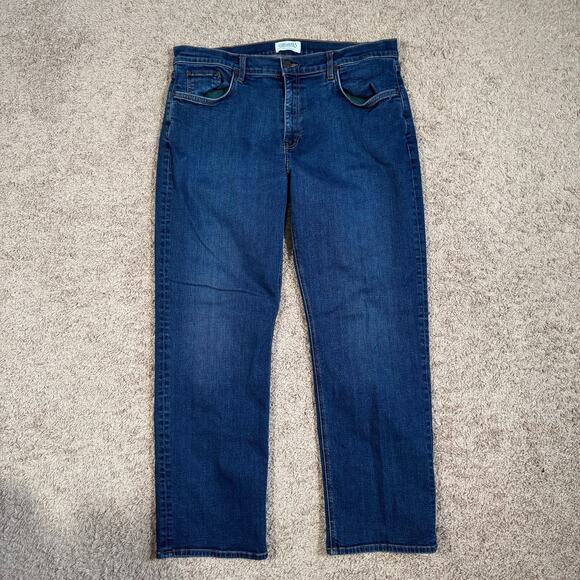 Tecovas Jeans Men 38x30 Standard Dark Blue Denim Straight Leg Stretch - Picture 1 of 11